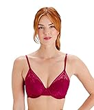 Pretty Polly Damen Botanical Lace High Apex Bra Gepolsterter BH, Rot (Fuchsia), 85C