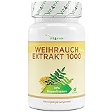 Weihrauch Extrakt - 130 Kapseln - Premium: 85% Boswellia-Säure - Hochdosiert mit 1000 mg je Tagesdosis - Echtes indisches Boswellia Serrata - Laborgeprüft - Veg