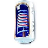 wandhängender elektrischer Warmwasserspeicher Kombispeicher mit 2 Wärmetauscher 150 Liter 2000 Watt Heizleistung - druckfest 230 Volt/ 50 Hz inkl. Sicherheitsventil und Wandhalterung