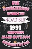 Die Prinzessin Wurde Im November 1991 Geboren Alles Gute Zum Geburtstag: Geburtstag geschenke für frau, Geschenk für 30 jahre, Lustig ... , Geburtstags fü