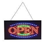 LED Display Schild Leuchtschild OPEN, Werbeschild Leuchtreklame L