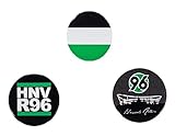 Hannover 96 Button 3er, Anstecker, Pin H96 - Plus Lesezeichen I Love H