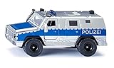 siku 2304, Rheinmetall MAN Survivor R, Polizei-Einsatzwagen, 1:50, Metall/Kunststoff, Silber/Blau, Öffenbare Tü