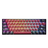 EPOMAKER SKYLOONG SK61 60% Hot Swappable RGB Mechanische Gaming-Tastatur, programmierbare NKRO mit Shine Through PBT Keycaps, IP6X Wasserdicht, für Win Mac Gamer (Gateron Mechanisches Gelb, Weinrot)