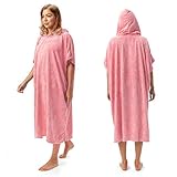 Tirrinia Beach Surf Poncho, Wasser absorbierender Neoprenanzug, Wickelkommode Hoodie Handtuch Poncho Bademantel zum Surfen, Schwimmen, Baden für Erwachsene, Herren, Damen, Sanddicht, Übergröß