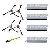 Poweka Ersatzteile für Ecovacs Robotics Deebot Slim Slim 2 Staubsauger DA60-KTA - Einschließlich Zubehör 8 Filters (4 Hochleistungsfilter + 4 Schwammfilter) + 4 Seitenbü