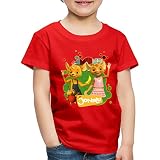 JoNaLu Jo Naya Und Lu Winken Fröhlich Kinder Premium T-Shirt, 98-104, R