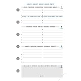 Exacompta 14212E Refill Organizer für Exatime 14 wöchentliche Jahrgang 2 Seiten pro Woche - 12,6 x 8,1 cm - 16 Monate September 2018 bis Dezember 2019: Timer-Einlagen 14