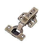 Schrank-Scharnier verstellbar 2 Stücke Schrankscharnier Hydraulik Super Stumm Edelstahl Möbel Schrank Türscharniere Kupferkern Dämpfer Puffer Näher (Color : Full-Overlay)