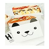 Alaman 10 Cartoon Bär Design Sandwich Sandwich Papiersäcke (Size : One-Size)