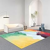 EUYXCRV Teppich Im Tinten Stil, Wohnzimmer Teppich, Schlafzimmer Teppich, Nachttisch Teppich, Bürobereich Korridor Bodenmatte, Couchtisch Matte 140 x 200