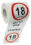 Scherzartikel Deko Spaß-Toilettenpapier Runder Geburtstag lustiges Geschenk (18 & Sexy - 1Rolle)