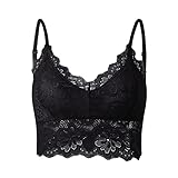 Damen BHS Ohne Stahlring Buegel Push up Yoga Spitze BH Bra Top Set Sport-BHS für Women mit Brustpolsterung Yogaw