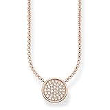 THOMAS SABO Damen-Collier 925 Sterling Silber 750 rosegold vergoldet Zirkonia weiß Länge von 40 bis 45 cm KE1491-416-14-L45
