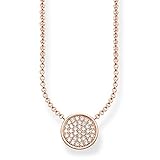 THOMAS SABO Damen-Collier 925 Sterling Silber 750 rosegold vergoldet Zirkonia weiß Länge von 40 bis 45 cm KE1491-416-14-L45