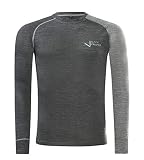 Black Crevice Herren Langarmshirt aus Merino Wolle in XXL - Anthracite/Grey I Funktionsshirt atmungsaktiv I Funktionsunterwäsche I Base Layer I Long Sleeve I Skiunterw