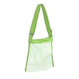 IILOOK KinderFalt-Tasche Aufbewahrungsnetz Sandspielzeug Netztasche Große Strandtasche Grün Aufbewahrungstasche Wiederverwendbare Faltbare für Wasserspielzeug Urlaub Aufbewahrungs-Org