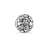 Thomas Sabo Damen Herren-Bead Totenkopf Karma Beads 925 Sterling Silber geschwärzt K0062-001-12