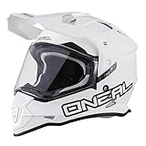 O'NEAL | Motorradhelm | Enduro Adventure Street | Ventilationsöffnungen für maximalen Luftstrom und Kühlung, ABS-Schale, integrierte Sonnenblende | Sierra Helmet Flat | Erwachsene | Weiß | Größe M