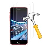 Whew [2 Stück] Schutzfolie kompatible mit iPhone 7/8 und iPhone SE Pro, mit Positionierhilfe, 9H Härte, Anti-Kratzen, Anti-Öl, Anti-Bläschen, Hülle Freundllich, 2.5D R