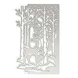 Changzhou Stanzschablone Wald Hirsch Kreative Papier Kunst Schneideschablone Weihnachtsgeschenke für Mutter Lehrer Kinder T