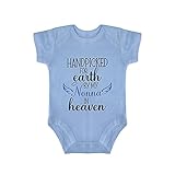 DKISEE Qlc3v644ntux Babybody mit Aufschrift 'Handpicked for Earth by My Nonna in Heaven' (englischsprachig), kurzärmelig, B