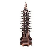 Buddha Statue Legierung Fengshui 9 stufigen Pagode Wenchang Turm Statue Hilfe Schule Desktop-Dekoration Farbe Bronze B