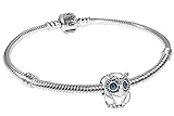 Pandora Damen-Armband Funkelnde Eule zauberhafter Silberschmuck, elegante Geschenkidee für modische Frauen, 39499-18 18