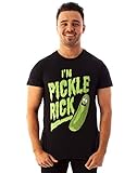 Rick und Morty T-Shirt Ich Bin Gickle Rick Herren Schwarz kurzärmliges T-Stück X-Larg