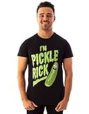 Rick und Morty T-Shirt Ich Bin Gickle Rick Herren Schwarz kurzärmliges T-Stück XXX-Larg