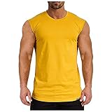 Herren Tank Tops Jogging Gym Fitness Trägershirts Outdoor Sport Muskelshirt Ärmellos Rundhals T-Shirts Tanktops für Männer Regular Fit Tankshirt Herren Sommer Basic Unterhemd Sp