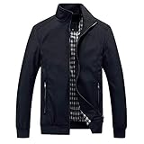 YOUTHUP Herren leichte Jacke Langarm Bomberjacke Casual Sportjacke Übergangsjacke für Business F