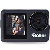 Rollei Action-Cam 8s Plus I 4K 60fps Unterwasserkamera mit Selfie-Display, Bildstabilisierung, Zeitraffer, Slow-Motion, Loop Funktion I Wasserdicht bis 10