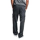 Herren Spleißen Overalls Casual Komfortabel Pocket Sport Kordelzug Arbeit Freizeithosen Sweathose Lange Sport Hose Weich Jogger Trainingshose 5-Pocket-Multifunk