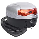 vidaXL Motorradkoffer Wasserdicht Top Case Motorrad Roller Rollerkoffer Helmkoffer Topcase Koffer Motorradtasche Grau 28L für 1 H