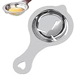 1 Stück Eigelb-Trenner,14cm*7.3cm Metall Eiertrenner Egg Extractor Egg Separator Sieb Edelstahl Eigelb Weiß Filter mit langem Griff für Kuchen und Muffins (Silber)