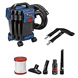 Bosch Professional 18V System Industriestaubsauger Gas 18V-10 L (ohne Akku, 1,6 m Schlauch, 3 Verlängerungsrohre, im Karton)