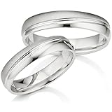 123traumringe 2x Trauringe/Eheringe Silber 925 in Juwelier-Qualität (Gravur/Ringmaßband/Etui/Nickelfrei)