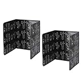 Hemoton 2 St Spritzschutz Küche Faltbar Kochen Schallwand Wiederverwendbar Öl Gasherd Abdeckung Aluminiumfolie Öl Kochen Braten Küchenrückwand Kochfeld Spritzschutz Restaurant Zuhause Kü