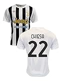 ZeroPlayer Trikot Bianconeri Kirche 22 Home 2021 2022 Offizielle Nachbildung (Größe 2 4 6 8 10 12 Jahre Kinder Jungen) (Größe S M L XL XXL Erwachsene) Weiß, Schwarz, 100% Poly