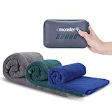 4Monster Mikrofaser Reisehandtuch Ultra Leicht, Saugfähiges Badetuch, Schnelltrocknendes Sporthandtuch für Baden Reisen Sauna Fitness Yoga Wassersp