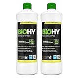 BiOHY Teppichshampoo (2x1l Flasche) | Teppichreiniger ideal zur Entfernung von hartnäckigen Flecken | SPEZIELL FÜR WASCHSAUGER ENTWICKELT