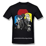 Men Shin Megami Tensei Funny Anime Black T-Shirt Persona Protagonists with S Pure Cotton Tees Harajuku Daily Life Black L