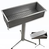 Schaschlik Grill / Mangal Grill, 100 % aus Edelstahl (witterungsfest), 2 / 3 mm Stark (hitzebeständig), 360 Grad drehbar, Grillfläche - bis zu 17 Schaschlikspieße, elegantes-Grill-Design für G