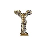 POHOVE Geflügelter Sieg von Samothrace, Statue, Göttin Nik e Skulptur, römische griechische Göttin, Victoria, antiker Ruine, Artefakt, Kunstharz, Ornament für Zuhause, Wohnzimmer, Tischdek