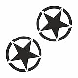 folien-zentrum 2 x Army Stern Usa Amerika Navy Hotrod Shocker Hand Auto Aufkleber JDM Tuning OEM Dub Decal Stickerbomb Bombing Fun w (Schwarz) (Schwarz) (Schwarz) (Schwarz) (Schwarz)
