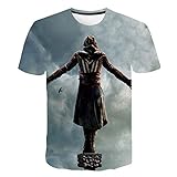 Unisex Sommer T-Shirt 3D-Digitaldruck Assassin's Creed Serie Muster lässig Männer und Frauen Kurze Ärmel-EIN_XXXXL