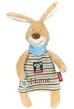 Sigikid Hase Schnuffeltuch mit Namen Bestickt, Jungen Baby Kinder Kleinkind Kuscheltier Schmusetuch Kuscheltuch, Spielzeug zur Geburt Taufe Ostern für Jung