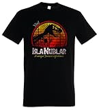 Urban Backwoods Visit Isla Nublar Herren T-Shirt Schwarz Größe 3XL