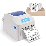 etiketten-Drucker, Barcode-Thermodirektdrucker für Amazon Ebay PayPal Etsy Shopify station Stamps.com Ups USPS FedEx DHL, 10,2 x 15,2 cm mit 350 Etiketten x 6 Rollen, nicht für M